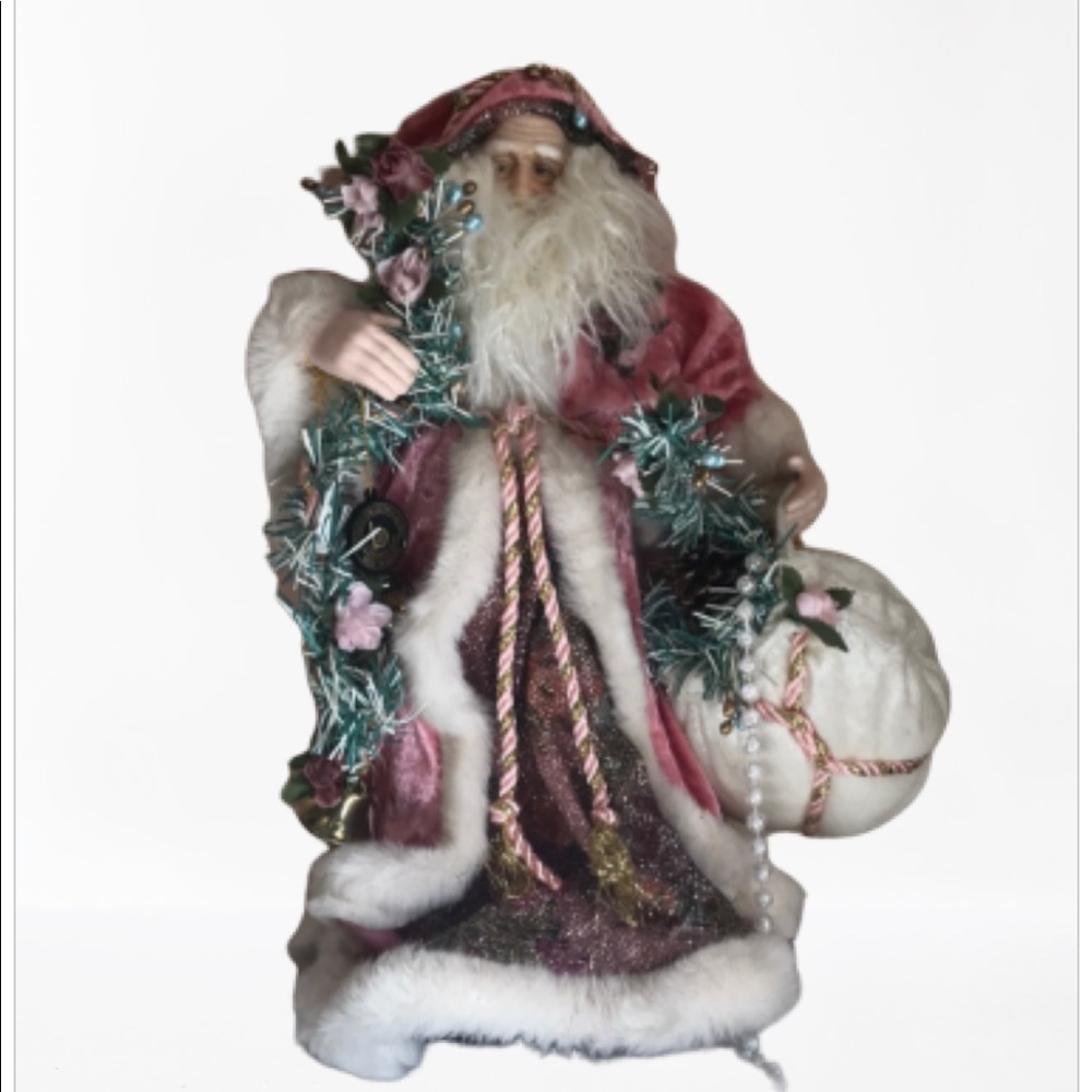 Vintage Brinn’s Santa Porcelain English Garden 1995